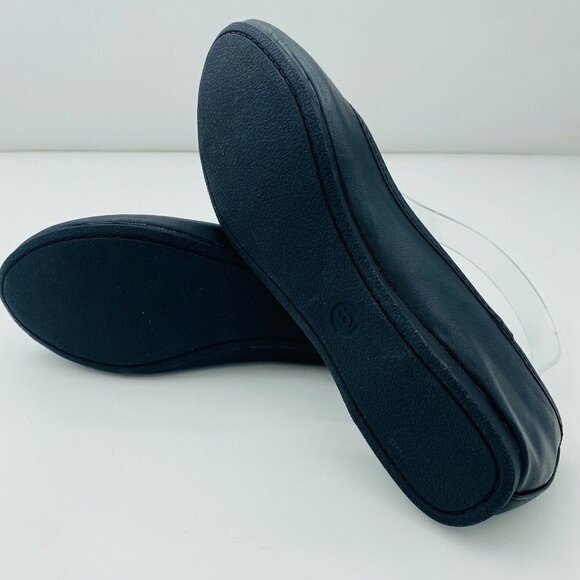 Universal Thread Black Faux Vegan Leather Slip-On Ballet Flat Size 6 - Picture 5 of 7